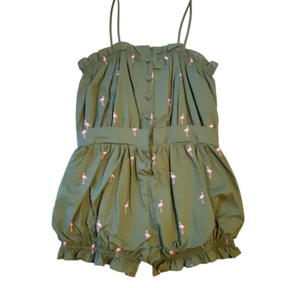 Janie and Jack Flamingo Romper - Size 8